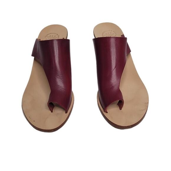 ATP Leather slip-on Heels Color Burgundy Size 39 Eur/ 8 US - Picture 4 of 9